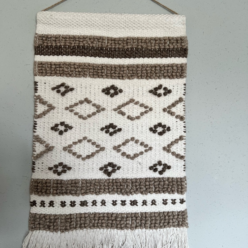 Boho Geometric Patterned Wall Hanging - Picture 2 of 2